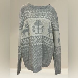 Gray Winter Patterned Sweater